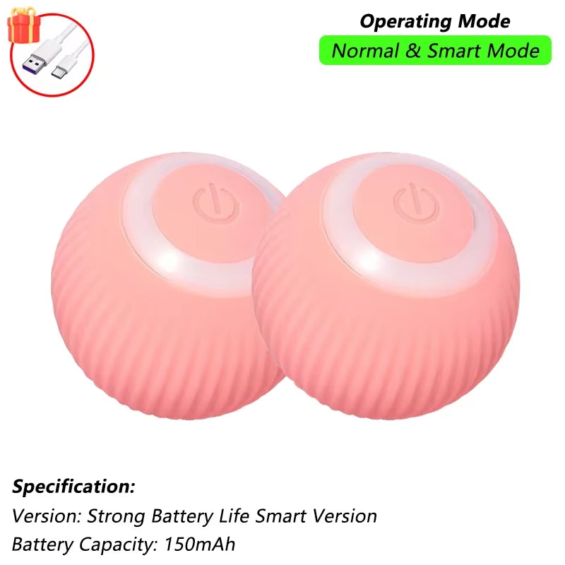 Automatic Rolling Cat Toy with Tail - Rechargeable Interactive Smart Mouse for Cats