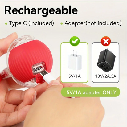 Automatic Rolling Cat Toy with Tail - Rechargeable Interactive Smart Mouse for Cats