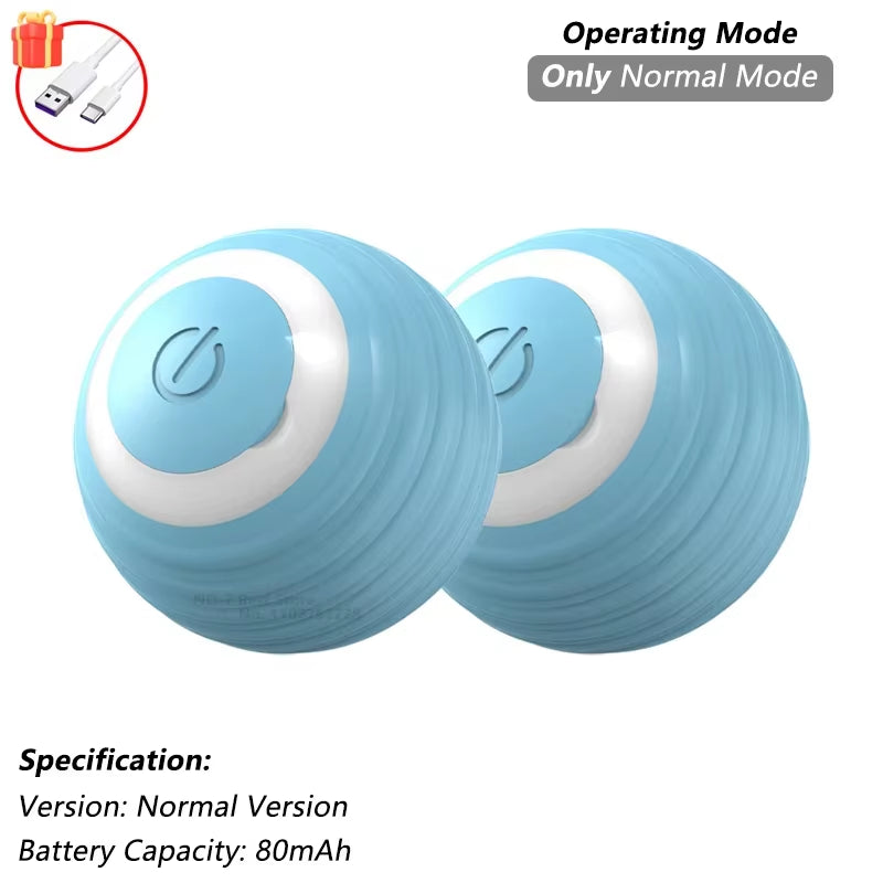 Automatic Rolling Cat Toy with Tail - Rechargeable Interactive Smart Mouse for Cats