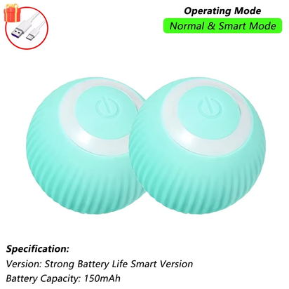 Automatic Rolling Cat Toy with Tail - Rechargeable Interactive Smart Mouse for Cats