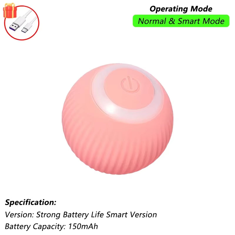 Automatic Rolling Cat Toy with Tail - Rechargeable Interactive Smart Mouse for Cats