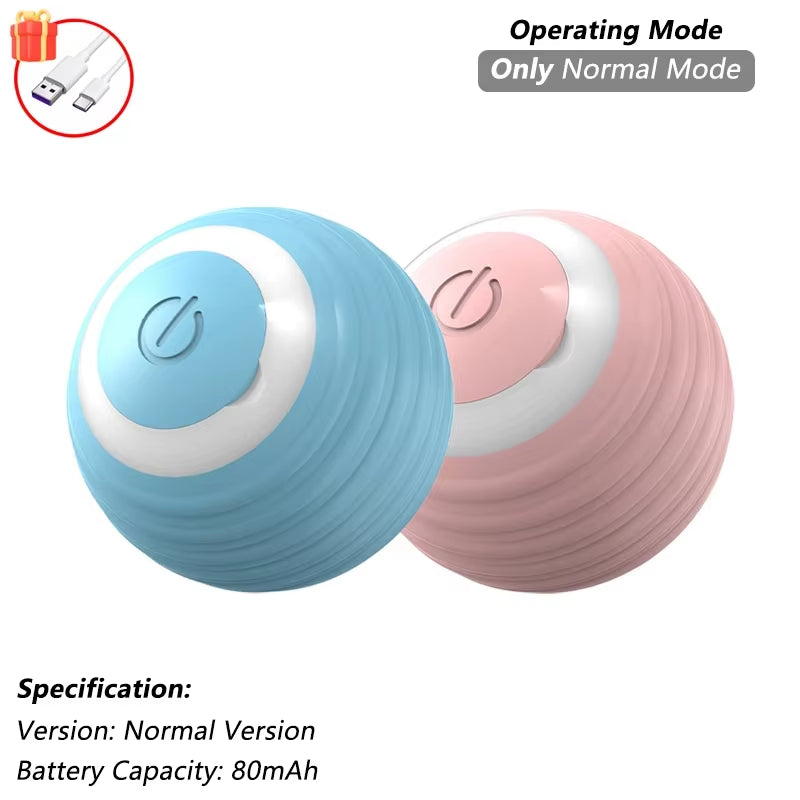 Automatic Rolling Cat Toy with Tail - Rechargeable Interactive Smart Mouse for Cats