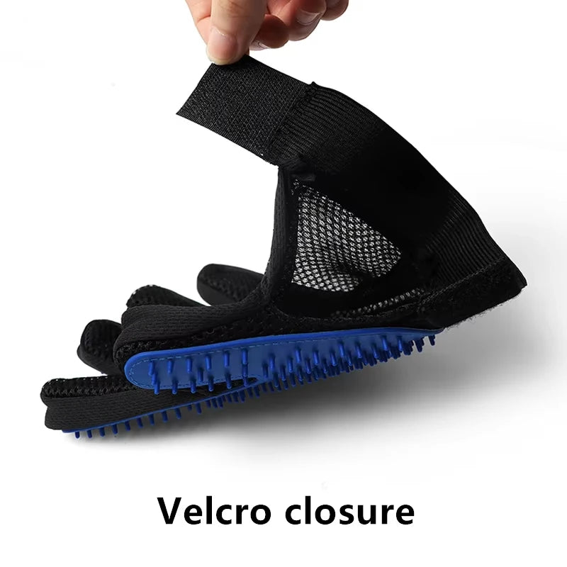 Pet Grooming Glove for Cats and Dogs - Deshedding Brush and Massage Tool for Bathing and Hair Removal