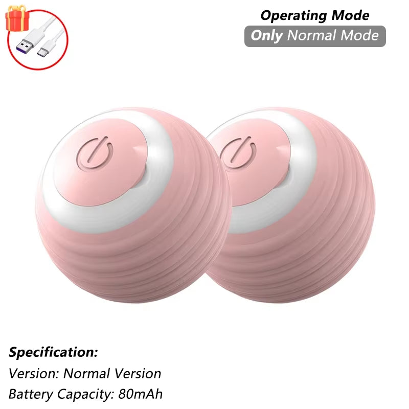 Automatic Rolling Cat Toy with Tail - Rechargeable Interactive Smart Mouse for Cats