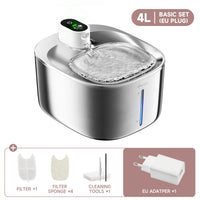 4L Wireless Automatic Cat and Dog Water Fountain with Sensor Technology - Pet Water Dispenser Accessories