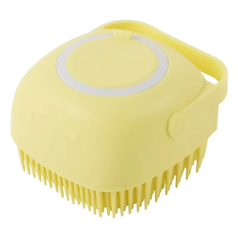 Silicone Dog Bath Massage Gloves and Brush - Pet Grooming Tool for Effective Cleaning and Shampoo Application