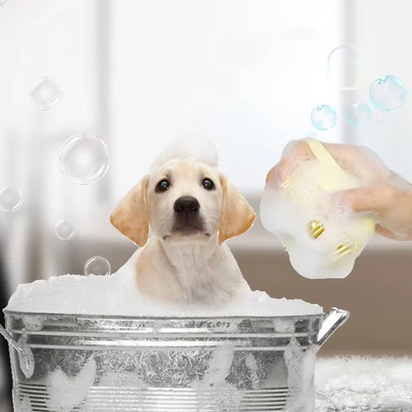 Silicone Dog Bath Massage Gloves and Brush - Pet Grooming Tool for Effective Cleaning and Shampoo Application