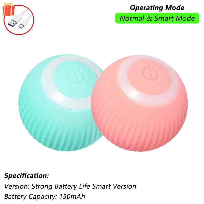 Automatic Rolling Cat Toy with Tail - Rechargeable Interactive Smart Mouse for Cats