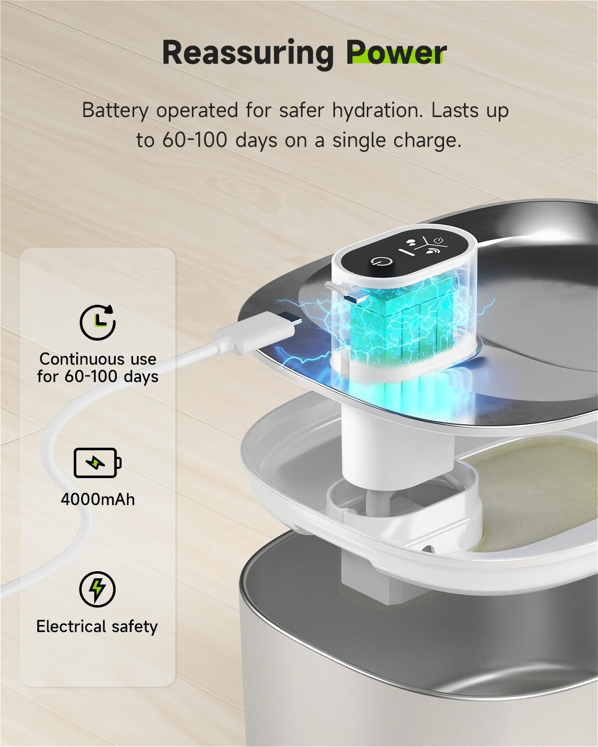 4L Wireless Automatic Cat and Dog Water Fountain with Sensor Technology - Pet Water Dispenser Accessories