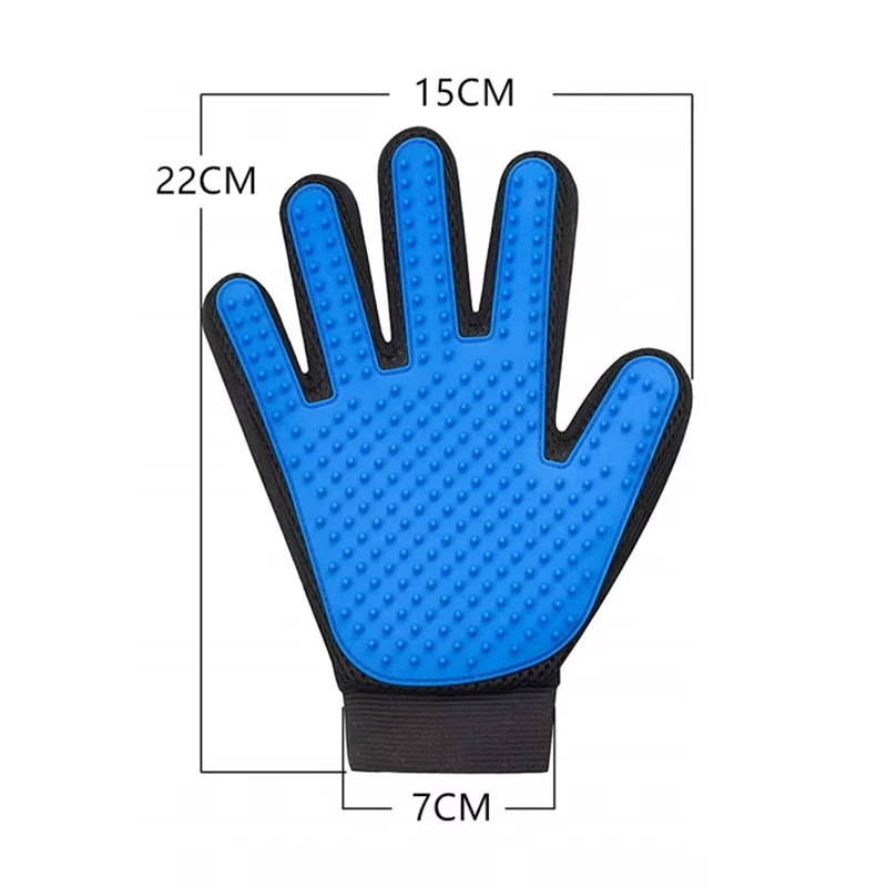 Pet Grooming Glove for Cats and Dogs - Deshedding Brush and Massage Tool for Bathing and Hair Removal
