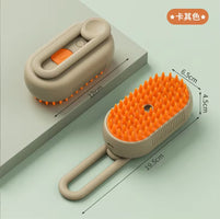 Pet Electric Spray Comb for Cats and Dogs - One-Key Spray Anti-Flying Massage Brush for Hair Removal and Cleaning