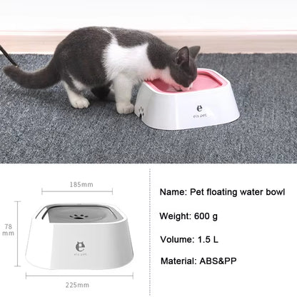 Floating Non-Spill Dog and Cat Water Bowl Dispenser - Anti-Overflow Plastic Design