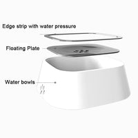 Floating Non-Spill Dog and Cat Water Bowl Dispenser - Anti-Overflow Plastic Design
