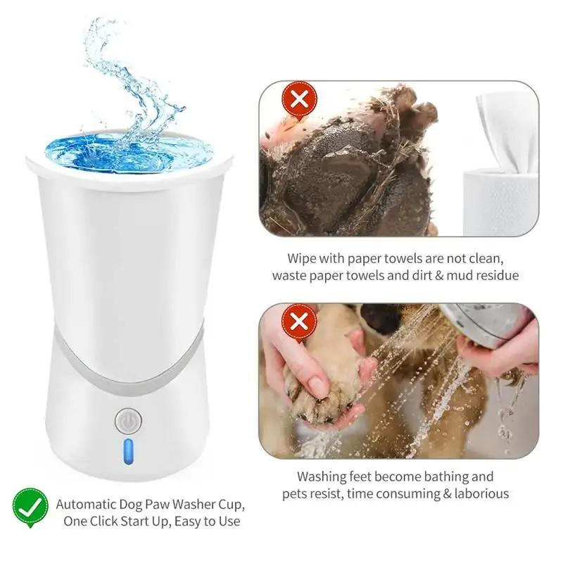 Portable Automatic Dog Paw Cleaner - Silicone Foot Washer Cup for Small and Medium Dogs