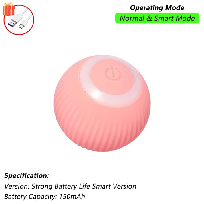 Automatic Rolling Cat Toy with Tail - Rechargeable Interactive Smart Mouse for Cats