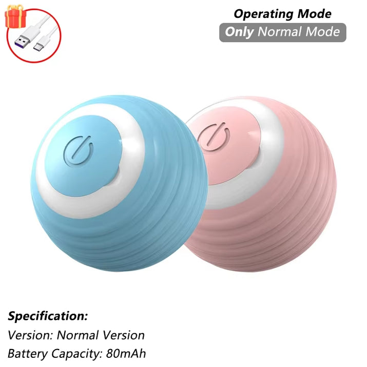 Automatic Rolling Cat Toy with Tail - Rechargeable Interactive Smart Mouse for Cats