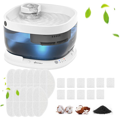 Wireless Dog Water Fountain,Battery Operated Dog Water Dispenser with Motion Sensor, 237 Oz/ 7L Cordless Fountain Water Bowl 3 Work Modes for Large Dogs Cats Multi-Pets - FP30