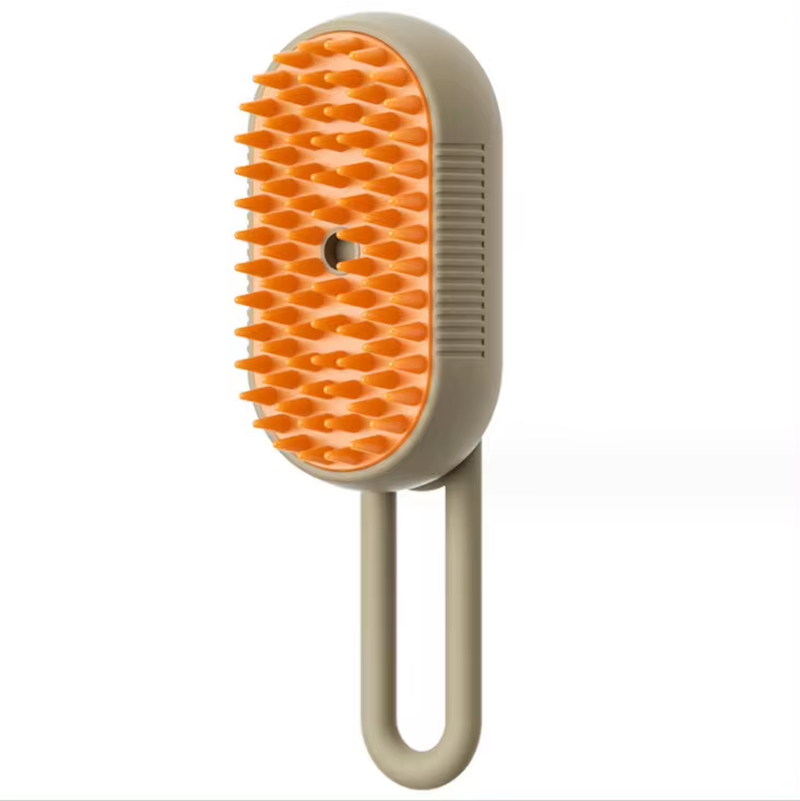 Pet Electric Spray Comb for Cats and Dogs - One-Key Spray Anti-Flying Massage Brush for Hair Removal and Cleaning