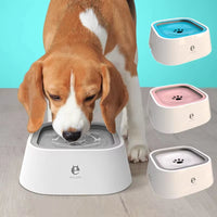 Floating Non-Spill Dog and Cat Water Bowl Dispenser - Anti-Overflow Plastic Design