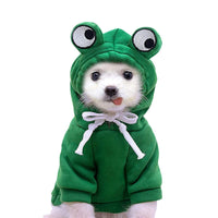 CuddTail™ Frog Dog Hoodie – Cute Warm Winter Sweater for Dogs & Cats, Cozy Cold-Weather Outfit for Everyday or Halloween