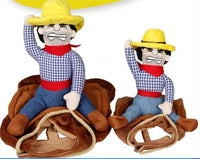 CuddTail™ Cowboy Rider Dog Costume – Funny Pet Outfit for Halloween, Parties & Photoshoots