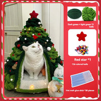 CuddTail™ Christmas Tree Cat Bed DIY Kit – Felt Yarn Tent for Cats & Puppies, Cozy Four-Season Pet Nest up to 6kg