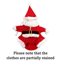CuddTail™ Christmas Pet Santa Costume – Cute Puppy & Cat Jumpsuit for Holiday Parties & Gifts
