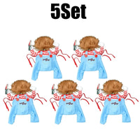 CuddTail™ Killer Pet Halloween Costume – Scary Dog Outfit with Knife & Wig for Halloween or Christmas Parties