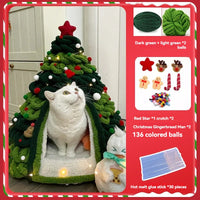 CuddTail™ Christmas Tree Cat Bed DIY Kit – Felt Yarn Tent for Cats & Puppies, Cozy Four-Season Pet Nest up to 6kg