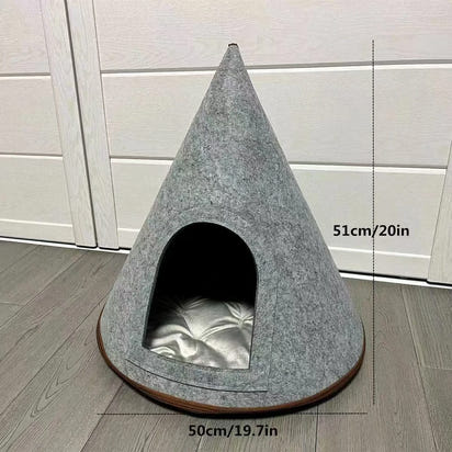CuddTail™ Christmas Tree Cat Bed DIY Kit – Felt Yarn Tent for Cats & Puppies, Cozy Four-Season Pet Nest up to 6kg