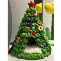 CuddTail™ Christmas Tree Cat Bed DIY Kit – Felt Yarn Tent for Cats & Puppies, Cozy Four-Season Pet Nest up to 6kg