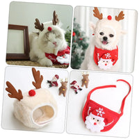 CuddTail™ Christmas Pet Hat & Bib Set – Adorable Holiday Costume for Cats & Dogs 2025