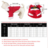 CuddTail™ Christmas Pet Santa Costume – Cute Puppy & Cat Jumpsuit for Holiday Parties & Gifts