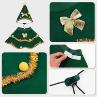 CuddTail™ Christmas Tree Pet Costume – Cute Festival Outfit for Cats & Small to Medium Dogs, Perfect for Holiday Parties