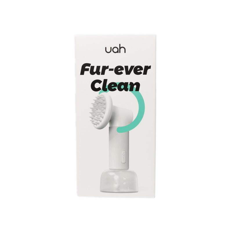 Uahpet Wireless Auto-Foaming Dog Bath Brush with Soap Dispenser – Effortless Lathering Bath Brush for Dogs and Cats
