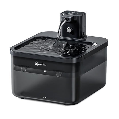 Downypaws Battery Operated Cat Water Fountain, 84Oz/2.5L, Wireless Pet Water Fountain for Cats, Small Dog, Automatic Pet Waterer Fountain, Ultra Quiet Pump, Bpa-Free, Christmas Gift Stainless Steel